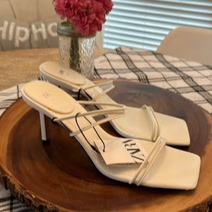 Zara white and clear heeled sandals!
